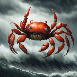 Klawf crab in hurricane art style