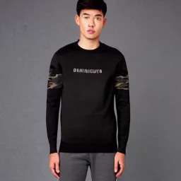 Camouflage jumper black grey