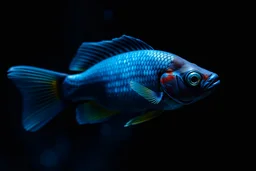Create an image black and bluest background Artifishial image for electronic device