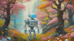 Paint, Pastel, Robotic World, everything is robotic even the trees and flowers everything, nothing is real