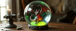 the sleasy beefy dragon inside gypsy crystal ball magical