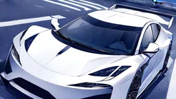 A Tesla's 'Model S Plaid' is racing at top speed, across the 'Area 51' facility in the USA. CINEMATIC. WIDE ANGLE LENS.