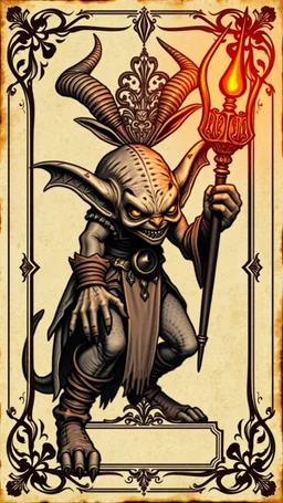 goblin card with ornate frame