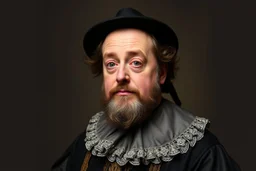 Crée une photo realiste de Bart De wever en Gilles de binche