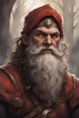Zdo Nadaz was, as befits a dwarf, a short, stocky guy who instead of a head covering had a thick red covering on his chin. His eyes had almost no pupils, and instead of the whites around the brownish-red irises, the shade of light wood filled them.
