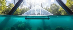see thru water tube lift system by pyramid