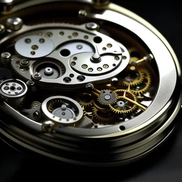 watch movement, detail, front view