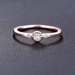 delicate thin ring with tiny diamond, rose gold, thin ring