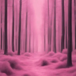 Strange furry forrest, pink