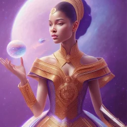 cosmos masterpiece, sango fantasy, fantasy magic, intricate, sharp focus, illustration, highly detailed, digital painting, concept art, matte, artgerm and paul lewin and kehinde wiley, full figure, fit in board, cyber punk, pretty accurate hands face fingers, natural aye, fit within portrait