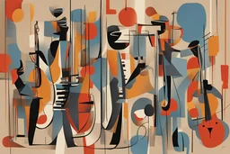 Digital Painting ,The Essence of Jazz,abstract Minimalism