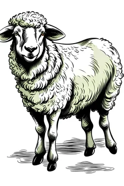 disegno clipart pecora