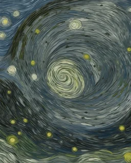 A gray celestial galaxy painted by Vincent van Gogh