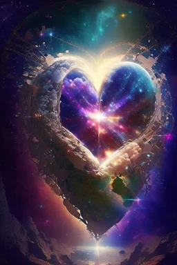 The universe healing a broken world through a vibration of love