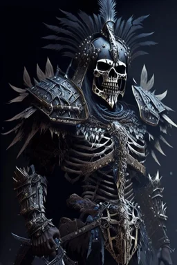 legendary chief dark armored skeleton warrior