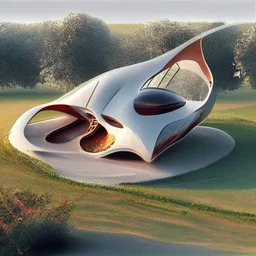 Casa campestre Zaha Hadid inspirada en una hormiga, gente