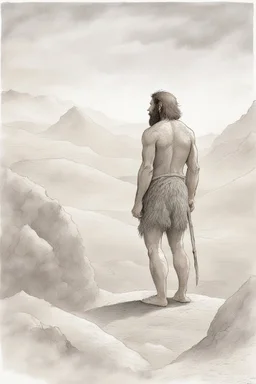 [Palaeolithic, a Neanderthal man] Who was I? Where was I?… The landscape was totally unknown to me, even my body was unfamiliar. What forces brought me here? I searched my mind for memories… There was something there, but it was too clouded… A name… I scanned the horizon. A distant structure rose out of the mists. As evening approached I came upon an enigmatic oasis with a fountain.