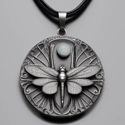 necklace with a simple, elegant design featuring a single, shimmering polyester in dragonfly pendant