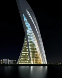 Edificio de concreto, ventanales de vidrio, estilo Zaha Hadid, calidad ultra, hiperdetallado, 8k, 3D