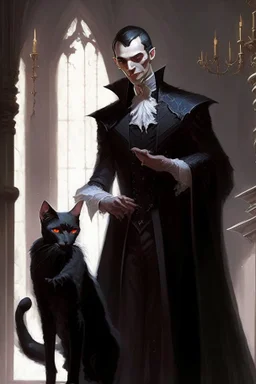 strahd con Zarovich marrying a human-sized black cat