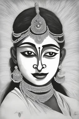 portrait of mohiniyattam kerala art form by swathi thirunnal