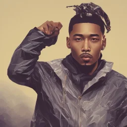 illustration of a rapper shit zhu