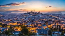 desktop wallpaper ,istanbul turkey city sight seeing ,blue sky nice clouds,golden hour