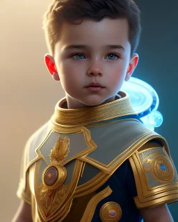 A small boy, magic child, head and shoulders, 8k resolution concept art portrait by Greg Rutkowski, Artgerm, WLOP, Alphonse Mucha dynamic lighting hyperdetailed intricately detailed Splash art trending on Artstation triadic colors Unreal Engine 5 volumetric lighting Splash art fantasy"