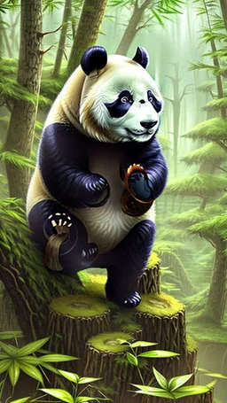 Un panda viking