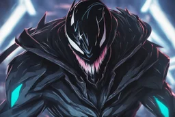 Venom kindred in 8k solo leveling shadow artstyle, machine them, close picture, rain, neon lights, intricate details, highly detailed, high details, detailed portrait, masterpiece,ultra detailed, ultra quality