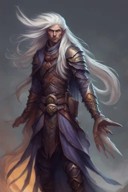 dungeons and dragons humanoid bird with long hair warlock