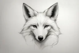 faint sketch of a fox’s head