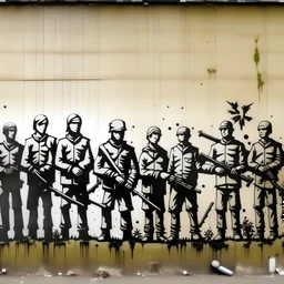 Banksy figures war or peace