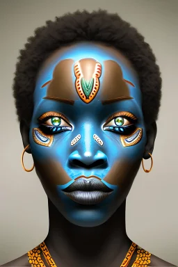 African Blues Eyes Warrior