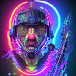 colorful modern bold camo illusion cyberpunk neon