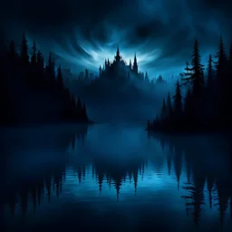 water, lake or similar, blue deep and dark, gothic, darkness