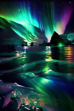 Exotic seas reflecting strange auroras