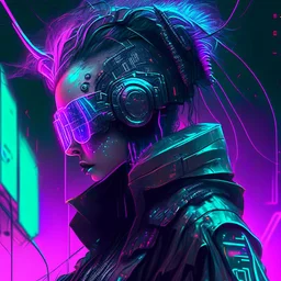 iridescent cyber punk