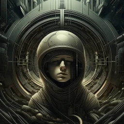 futuristic digital collage by Anton Semenov and Petros Afshar, abstract art. EX-MACHINA pooters in Strangetown,