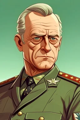 Generate a 1990s young military general of a democratic western nation