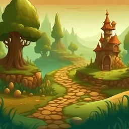 background for a game, parchemin, nature, fantasy style