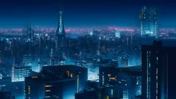 Clear Focus, High resolution, Cyberpunk skyline