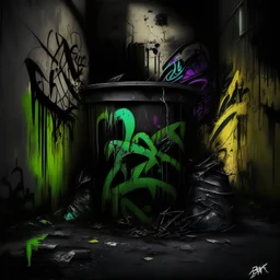 graffiti art - Dark - garbage
