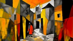 abstract painting, Th The Man Without Qualities, Fragments of Forgotten all the sins in outskirts, use flat bright colors displayed art, Charcoal, Metallic Ink: merging into walls of shadow., refugees, conformity, Analogue film photo, , 1950s, candid, retro analog, 35mm film, film grain,