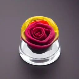 transparent multicolor crystal rose