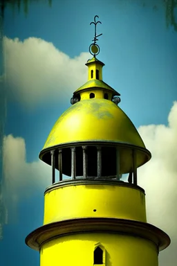 Canary on top a church bell