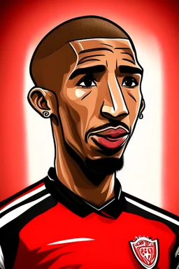 Talisca Brazilian football player cartoon 2d