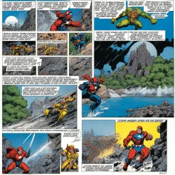 Original, color guide, and final cover art by Ed Hannigan (pencils) and Walt Simonson (inks and colors?) from Marvel Two-In-One Annual #6, published by Marvel Comics, 1981.