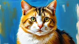 Portrait of a cat by Van Gogh