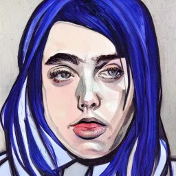 Billie Eilish portrait by picasso